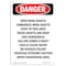 Signmission OSHA Danger Sign, Portrait Open Mine Shafts Unmarked, 7in X 5in Decal, 5" W, 7" L, Portrait OS-DS-D-57-V-1876 - alternate 1
